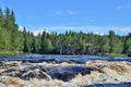 Threshold Padun on river Chirko-Kem. Karelia, Russia