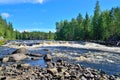 Threshold Padun on river Chirko-Kem. Karelia, Russia