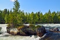 Threshold Padun. Umba River, The Kola peninsula, Russia Royalty Free Stock Photo