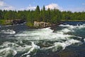 Threshold Padun on Umba river, Kola peninsula, Russia Royalty Free Stock Photo