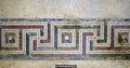 Oplontis Villa of Poppea - Triclinium, Mosaic on the floor Royalty Free Stock Photo