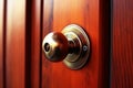 Threshold of Possibilities: Closeup of Wooden Door Knob (AI Generated)