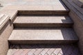 Threshold with steps of marble and stone tiles. Royalty Free Stock Photo