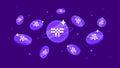 Threshold T coins falling from the sky. T cryptocurrency concept banner background