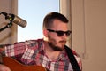 Thrice - Dustin Kensrue and Teppei Teranishi in session Royalty Free Stock Photo