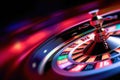 The Thrill of Chance: The Roulette Table at the Casino - Generative AI Royalty Free Stock Photo