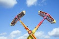 Thrill ride at amusement park Royalty Free Stock Photo