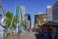 Thrill rides at the famous Cinco de Mayo Festival