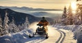 The Thrill of Snowmobiling Through Vast, White Winter Wonderlands