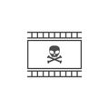 thriller icon. Cinema element icon. Premium quality graphic design. Signs, outline symbols collection icon for websites, web desig Royalty Free Stock Photo