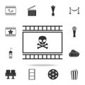 thriller icon. Set of cinema element icons. Premium quality graphic design. Signs and symbols collection icon for websites, web d Royalty Free Stock Photo