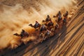 Thrilling Abstract Desert Camel Race