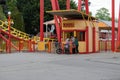 the thrilling adventure begins a family's roller coaster ride into fun at prater amusement park in vienna Royalty Free Stock Photo