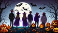 Haunted Quest: Friends Seek the Headless Horseman on Halloween