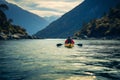 Thrilling kayak adventure on an action packed, sunlit day