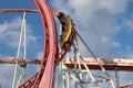 thrills and laughter experiencing unforgettable joy on the roller coaster rides at wurstelprater amusement park in vienna Royalty Free Stock Photo