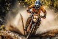 Thrills in the Wilderness: Motocross Unleashed in Nature Royalty Free Stock Photo