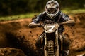 Thrills in the Wilderness: Motocross Unleashed in Nature Royalty Free Stock Photo