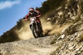 Thrills in the Wilderness: Motocross Unleashed in Nature Royalty Free Stock Photo