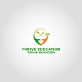 Thrive Education logo design template idea