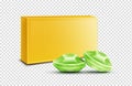 Throat lozenge, green cough drops mock up clip art