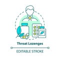 Throat lozenges concept icon