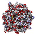 Thrombin blood-clotting enzyme. 3D illustration.