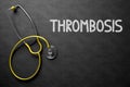 Thrombosis Concept on Chalkboard. 3D Illustration.