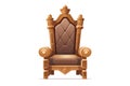 Throne chair vector flat minimalistic isolated vector style illustration Royalty Free Stock Photo