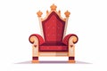Throne chair vector flat minimalistic isolated vector style illustration Royalty Free Stock Photo