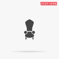 Throne flat vector icon Royalty Free Stock Photo