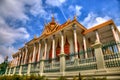 Throne hall - royal palace - cambodia (hdr) Royalty Free Stock Photo