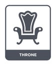 throne icon in trendy design style. throne icon isolated on white background. throne vector icon simple and modern flat symbol for Royalty Free Stock Photo
