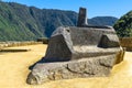 Inca Throne, Machu Picchu, Peru Royalty Free Stock Photo