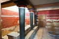 Throne Room at Knossos palace on the island of Crete, Greece.