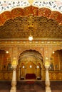 Throne room in Lalgarh Palace, Bikaner, Rajasthan, India