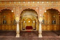 Throne room in Lalgarh Palace, Bikaner, Rajasthan, India