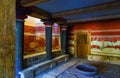 Throne room in Minoan palace of Knossos, Crete Island Royalty Free Stock Photo