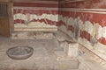 The throne room at the palace of Knossos, Crete