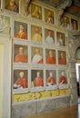 Throne room with portraits of patriarchs Archbishops Palace Udine Italy Royalty Free Stock Photo