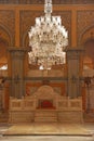 Throne Seat at Khilwat Mubarak of Chowmahalla Palace Royalty Free Stock Photo