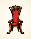 Throne. Vector drawing Royalty Free Stock Photo