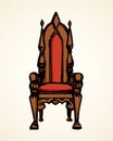 Throne. Vector drawing Royalty Free Stock Photo