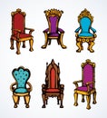 Throne. Vector drawing Royalty Free Stock Photo