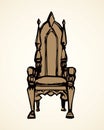 Throne. Vector drawing Royalty Free Stock Photo