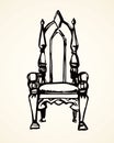 Throne. Vector drawing Royalty Free Stock Photo