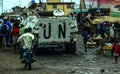 UN presence in Cap Haitien streets with throngs of people