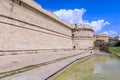 Cityscape of Civitavecchia, Italy: view of Fort Michelangelo. Royalty Free Stock Photo