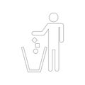 throw garbage icon. Element of web for mobile concept and web apps icon. Outline, thin line icon for website design and Royalty Free Stock Photo