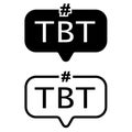 Throwback Thursday hashtag icon vector set. abbreviation illustration sign collection. Royalty Free Stock Photo